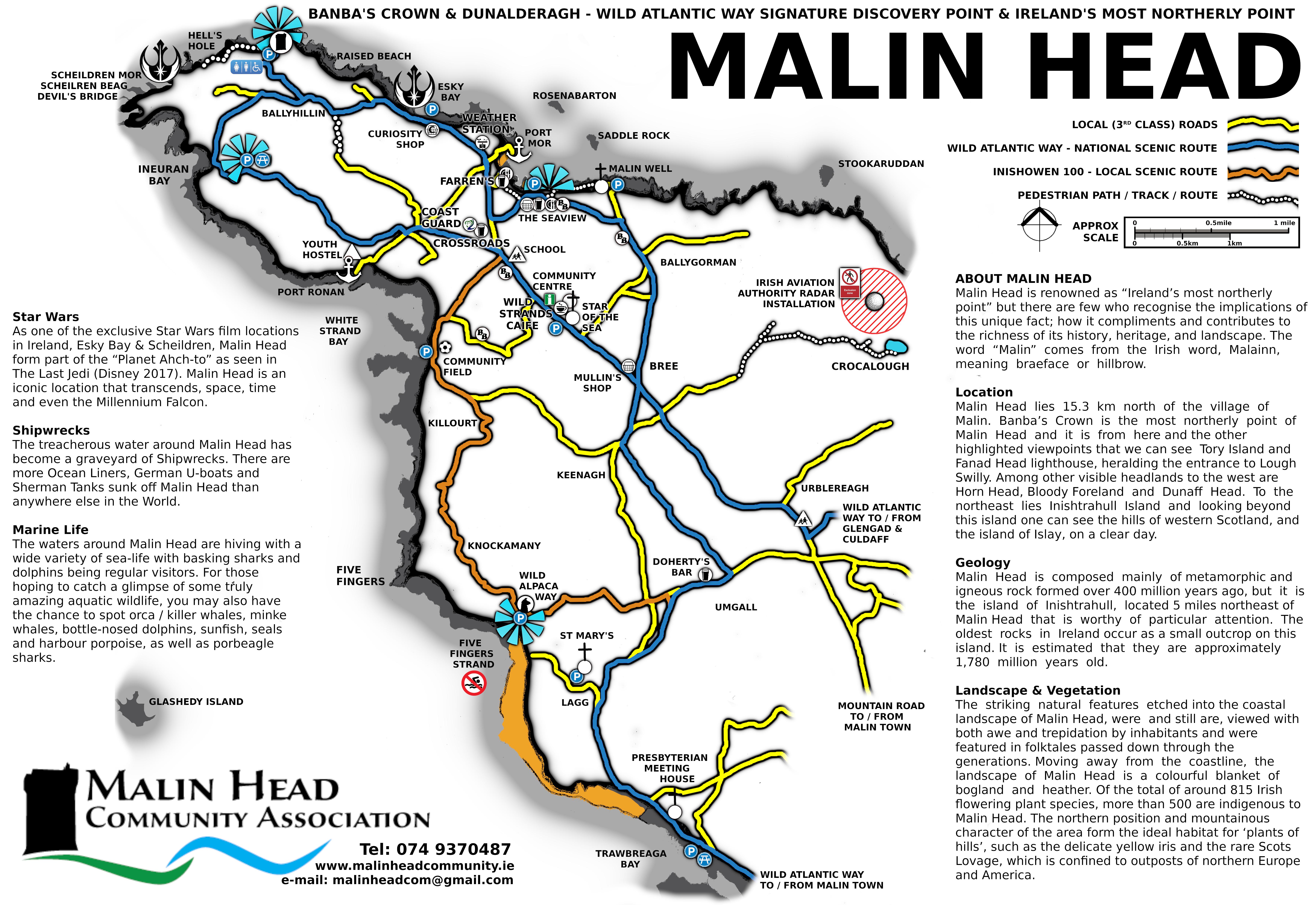 Malin Head Ireland Map Tourist Information   Malin Head Community Association