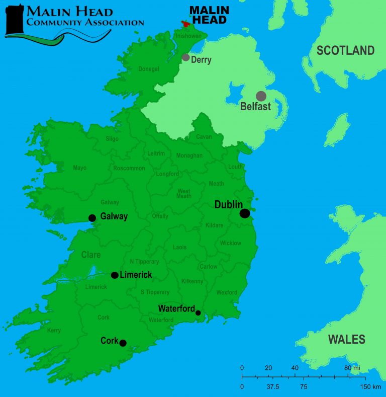 Location Map Ireland - Malin Head Community Association