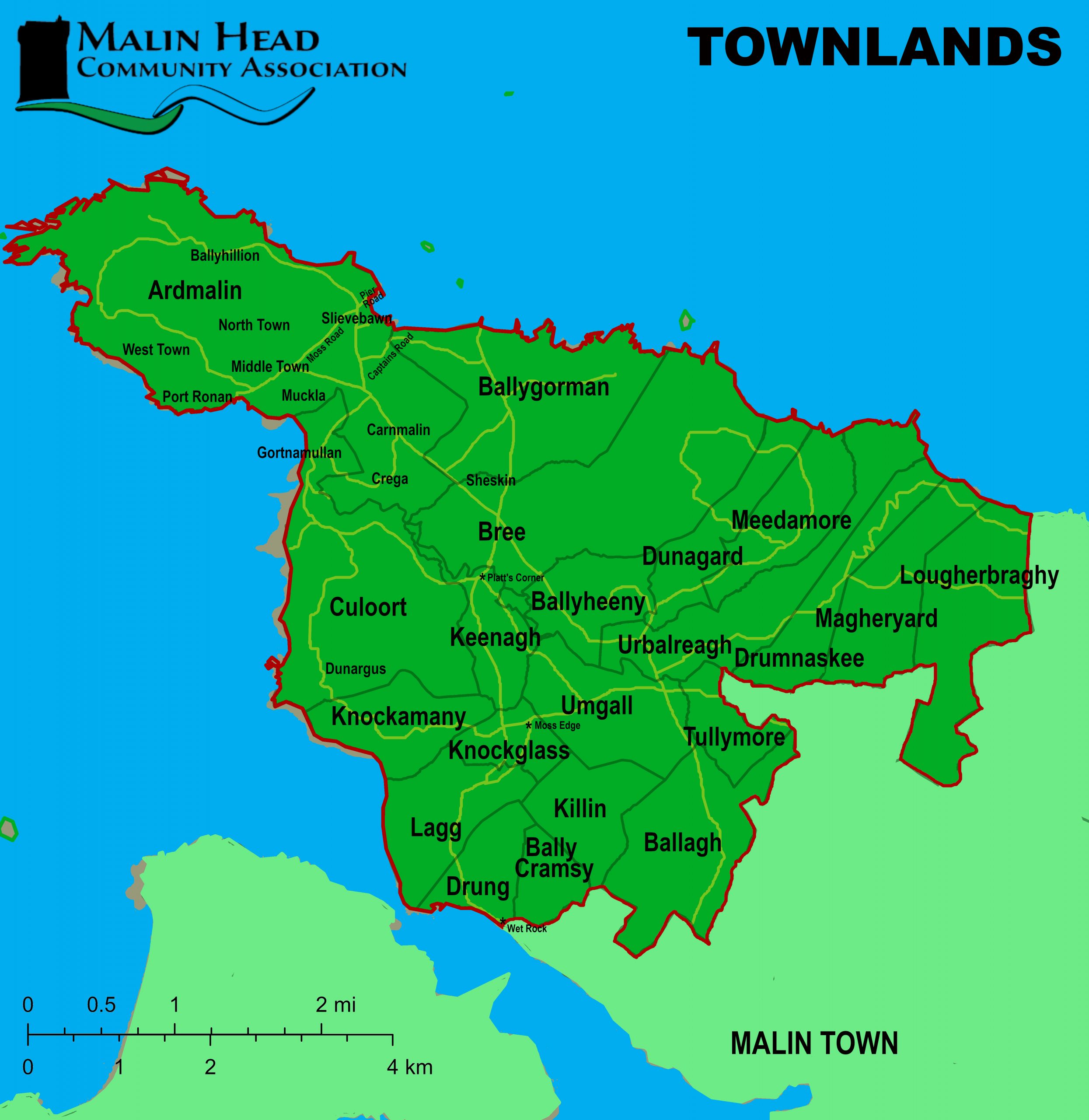 Malin head Townlands Map
